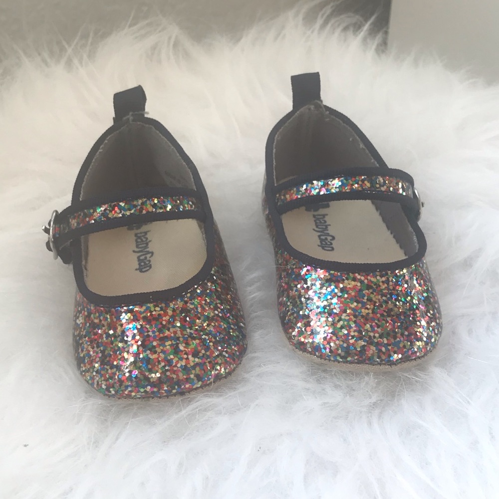 Gap baby Shoes, rainbow glitter , size 3